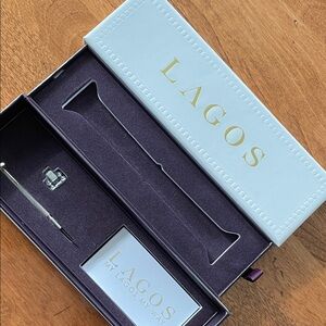 LAGOS White and Gold Jewelry Box/Links ONLY.
